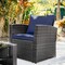 Nestl 4 Piece Premium Patio Furniture Wicker Conversation Set